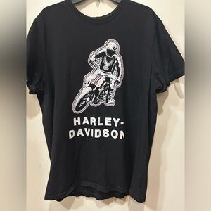 Harley-Davidson Black Tee with Embroidered Detail